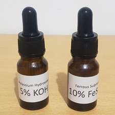 Mycology reagent kit - 5% KOH, 10% FeSO4 with belt pouch + ruler for mushrooms