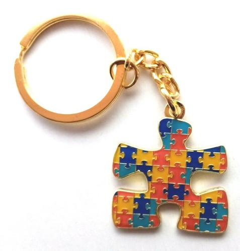 Jigsaw puzzle keyring key - keyring, ring
