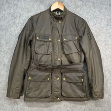 Belstaff Wax Jacket Women Size 10 Trail Master Professional Motorcycle Vintage