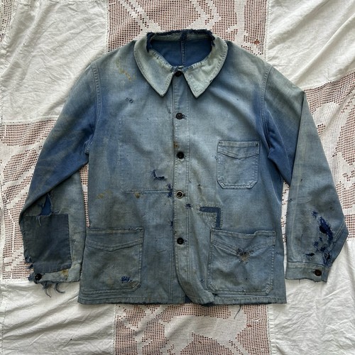 1930s french faded chore - faded,
