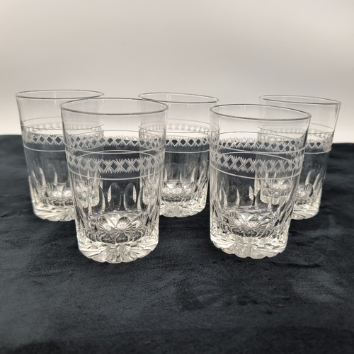 Antique crystal tumblers - crystal,