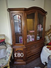 Standing Glass Display Cabinet with Draws for Sale £80