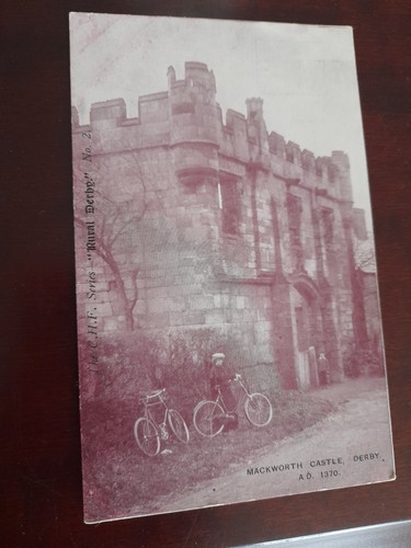 Old postcard mackworth castle - old,
