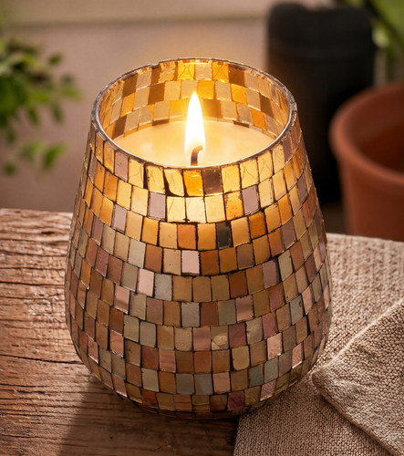 Tall glass jar - tall, amber