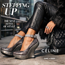 Celine Womens Sculpted Wedge