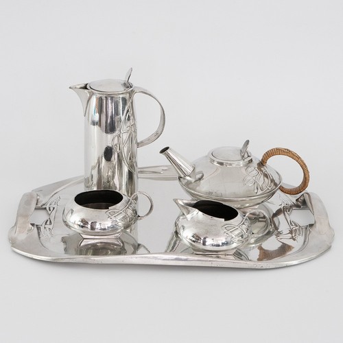 Liberty tudric pewter tea set - liberty,