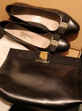 Salvatore Ferragamo Shoes & Matching Bag Gold VeraVara Bow  8.5UK 10.5US 42.5EU 