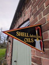 Shell Double Sided Enamel Sign
