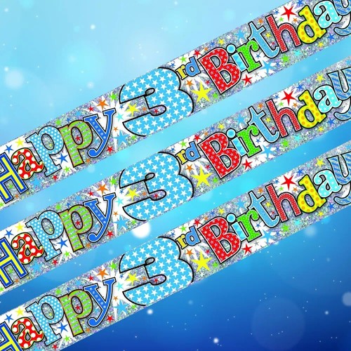 Happy 3rd birthday wall banner - 3rd,