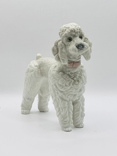 Lladro standing poodle large - lladro,