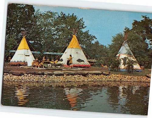 Postcard indian village - indian,