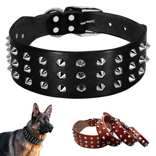 Spiked studded leather dog - spiked,