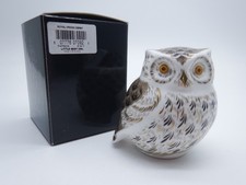 ROYAL CROWN DERBY LITTLE GREY OWL PAPERWEIGHT