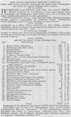 1911 the stowlangtoft hall - 1911,