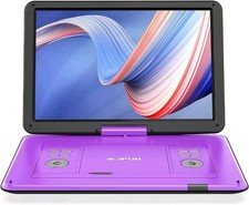 BOIFUN 17.5'' Portable DVD Player with 15.6" Large HD Swivel Screen Battery UK