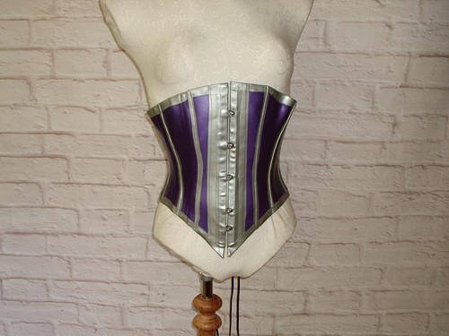Purple silver underbust - purple, rubber