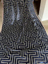 HEAVY VELVET CURTAIN FABRIC. NEW REMNANT.AZTEC DESIGN. 1.4 M WIDE AND 2.7 M LONG