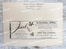 Jewel Fountain Pen Calton Stylographic London antique 1910 small print advert