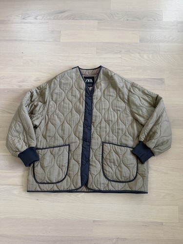 Zara quilted olive oversized - zara,