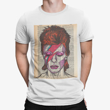 David Bowie T-Shirt Ziggy Heroes 70s 80s Stardust Starman Face Music Rock Gift