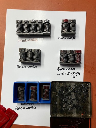 Various letterpress numbering