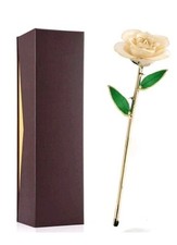 24K Gold Rose, Forever Preserved Real Rose Lover Mom Wife Daughter Girl Friend,