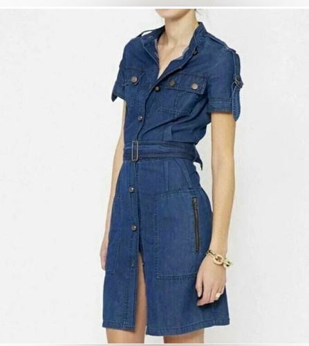 Lanvin blue denim shirt dress - lanvin,