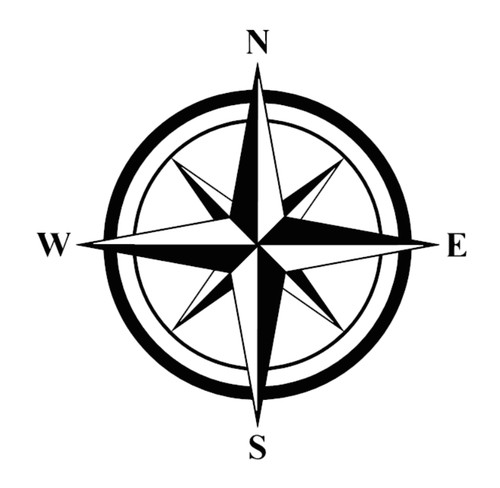 Large compass mountain - x,