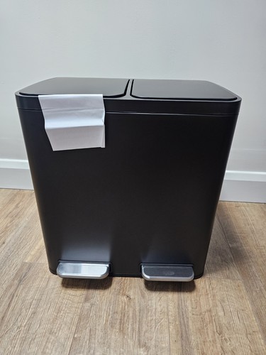 Vonhaus 30l black double bin - 30l,