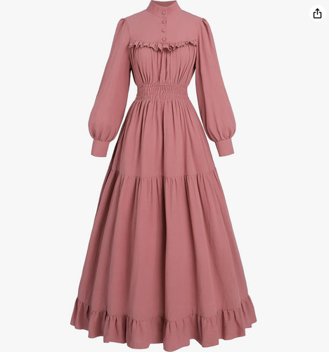 Rose pink victorian - rose, a-line