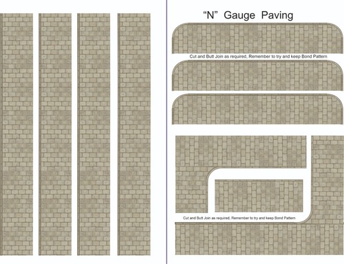 Gauge paving of 0 5 - 1m,