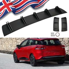 Rear Diffuser Bumper Spoiler Splitter Lip 10Shark Fin For Renault Clio 2013-2016