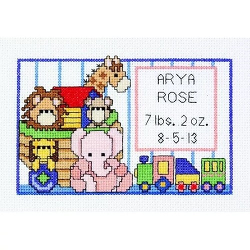 Noahs ark birth sampler - noahs,