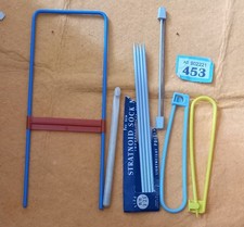 Knitting Accesories , Vintage Sock Needles, Stitch Holders, Lace/Trimming Maker