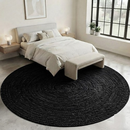 Rug jute round natural - jute, 100%