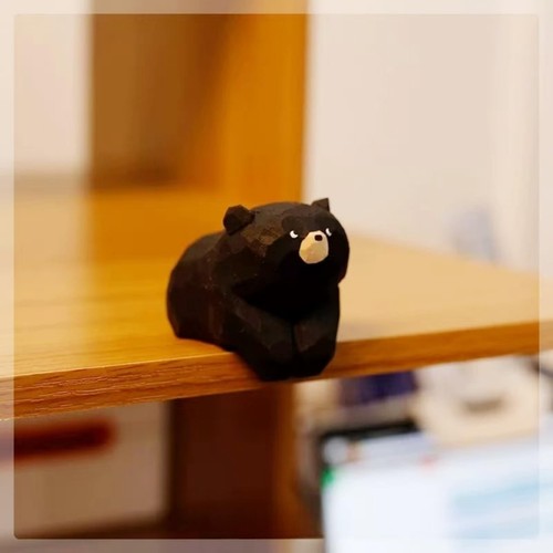 Hand carved wooden prone black - wooden,