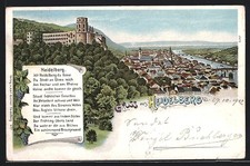 Lithograph Heidelberg/Neckar