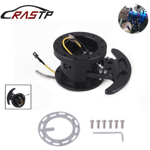 Black steering wheel - steering, quick
