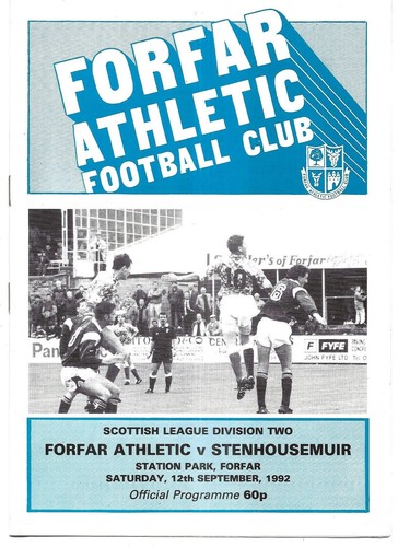 Football programme forfar - football,