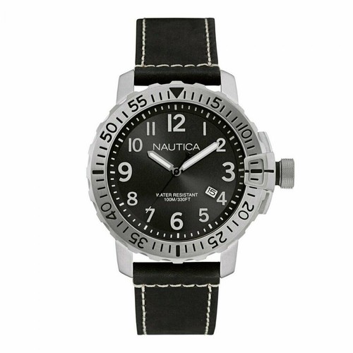 Nautica men watch black - nautica,