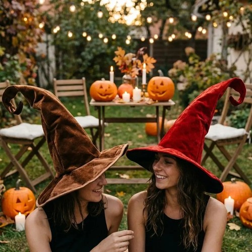 Halloween witch hat velvet - witch,