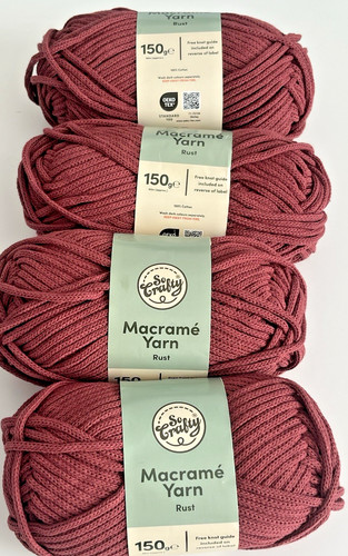 Rust red macrame yarn 150g - yarn, 4