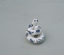 VINTAGE PORCELAIN MINIATURE SNAKE COBRA FIGURINE