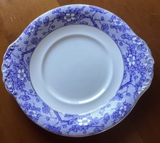 Vintage Booths Silicon China England Hawthorn Design Blue Serving Plate