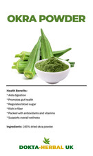 Okra  dried powder 50 gms 