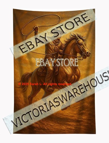 Western tapestry horse wall