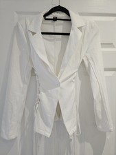 White Blazer with Strap