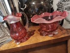 Victorian cranberry glass  jug
