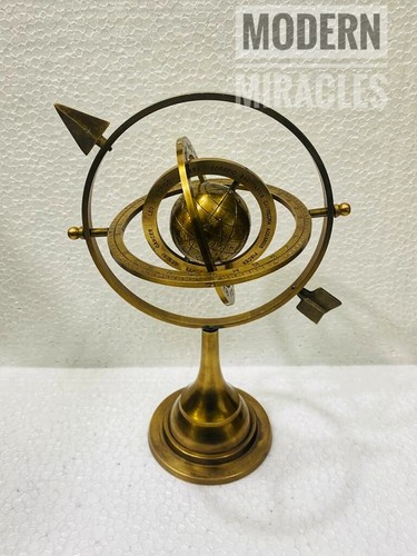 Brass armillary sphere - 12",