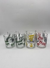 8 X Vintage Whisky Tumblers Advertising Haig Scotch White Horse Vat 69